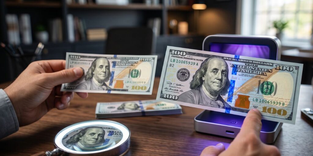how to spot a fake hundred dollar bill