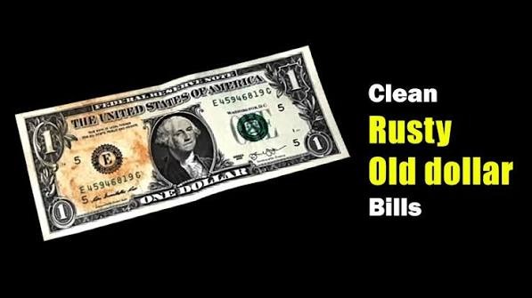 Cleaning Old US Currency
